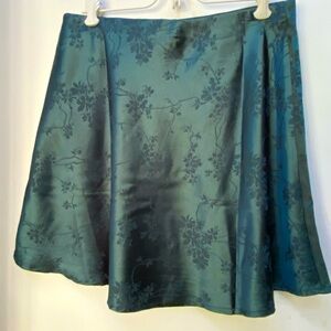 NWT Satin Green Mini Skirt